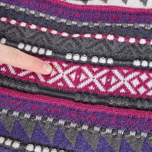 Vintage Segrets Sun Prints Purple and Pink Knit Sweater - Picture 13 of 13